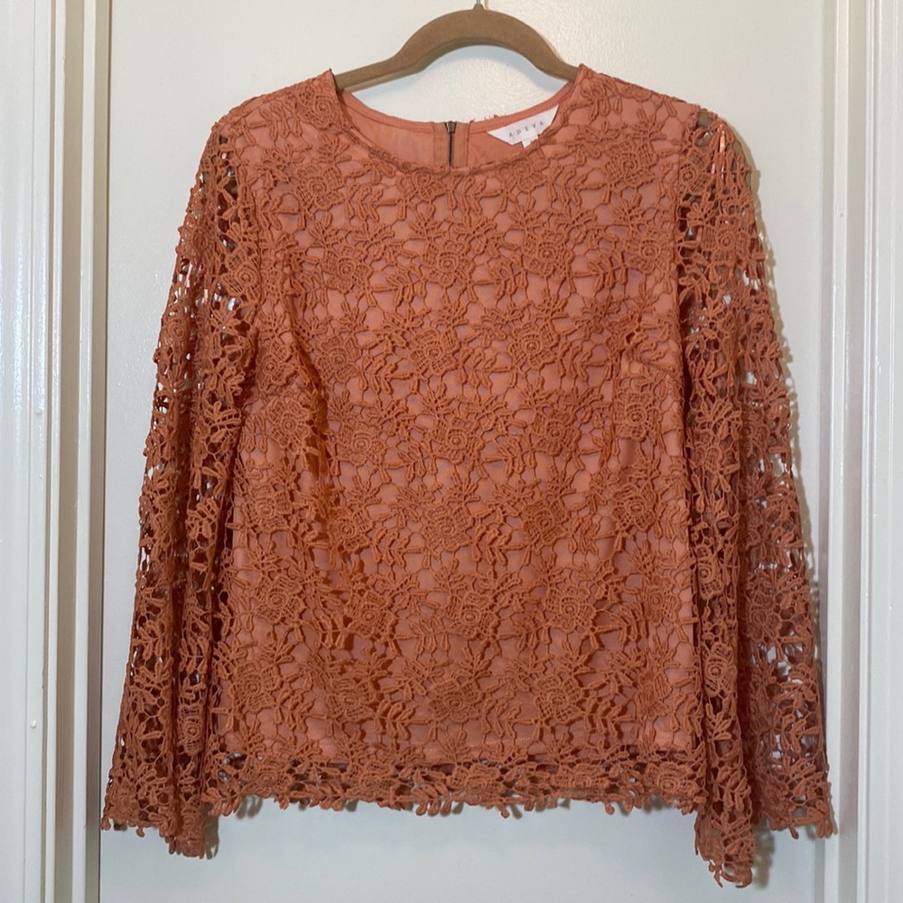 Adiva Crochet Bell Sleeve Top